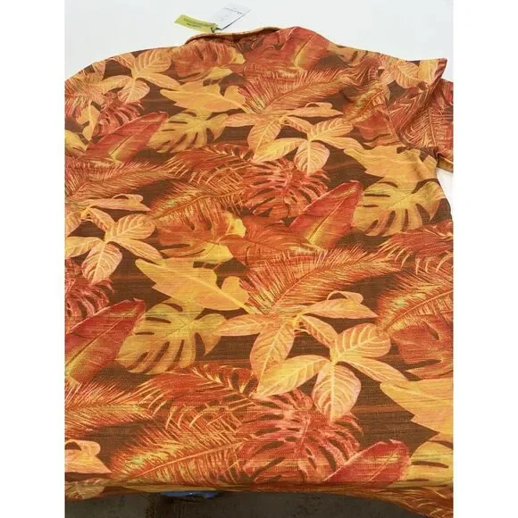 NWT Robert Graham PARADISE GARAGE S/S Zip Polo Shirt‎ Orange Medium  $138 - Picture 10 of 10